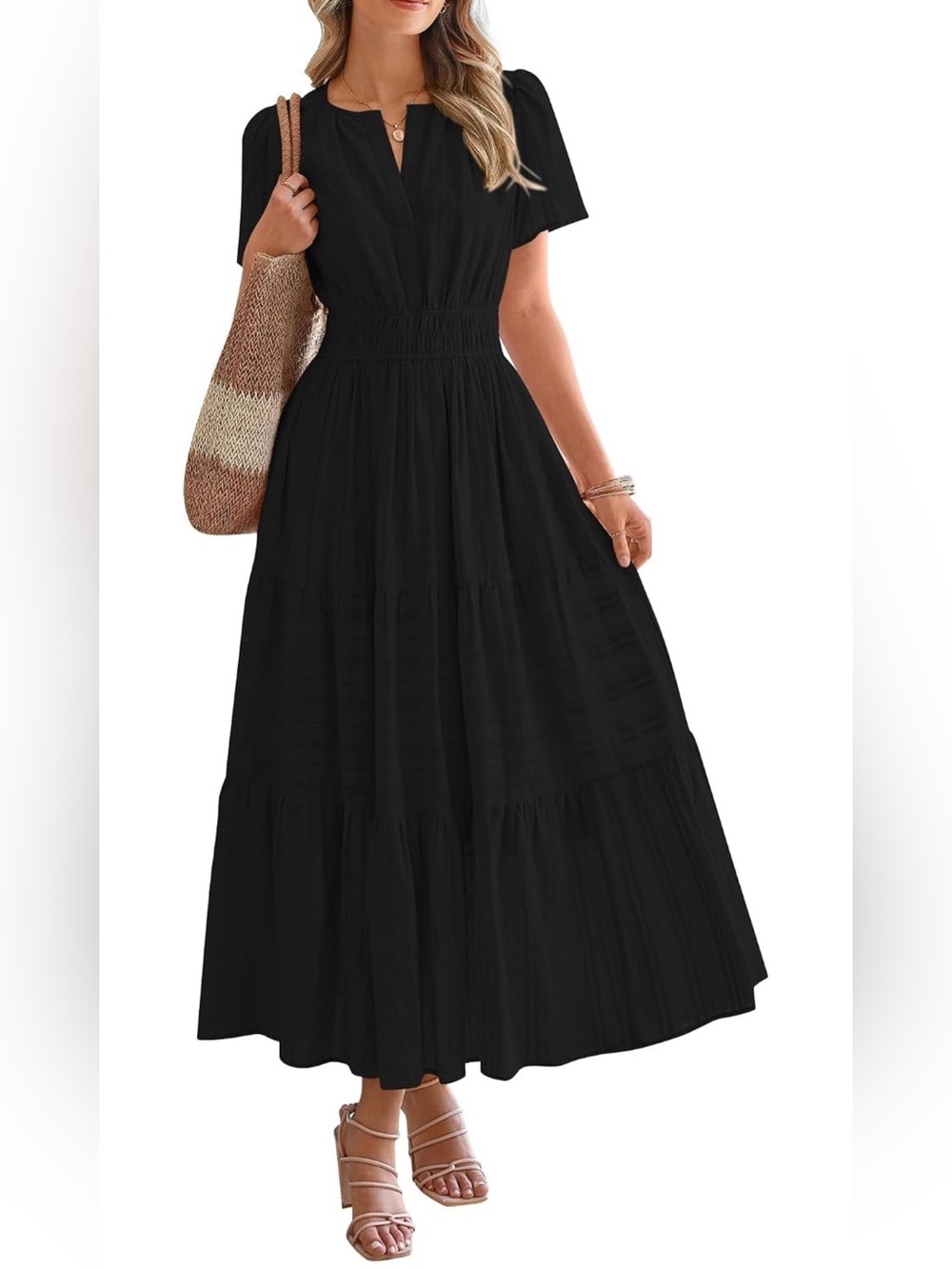 BTFBM - Smocked waist maxi dress